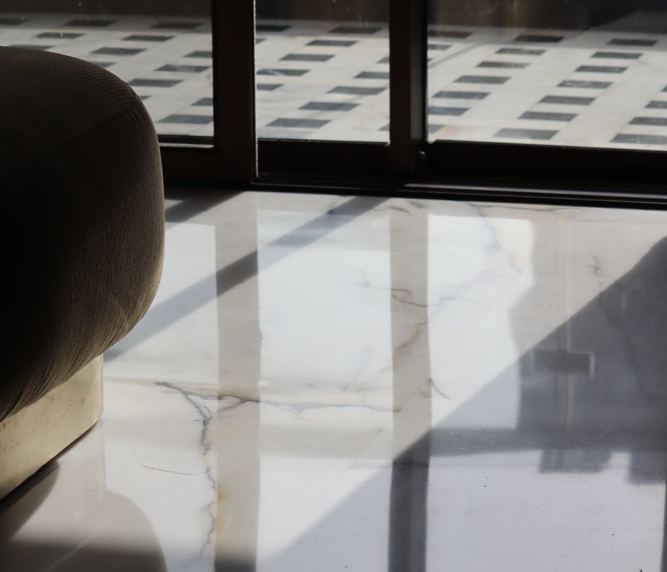Marble flooring close up